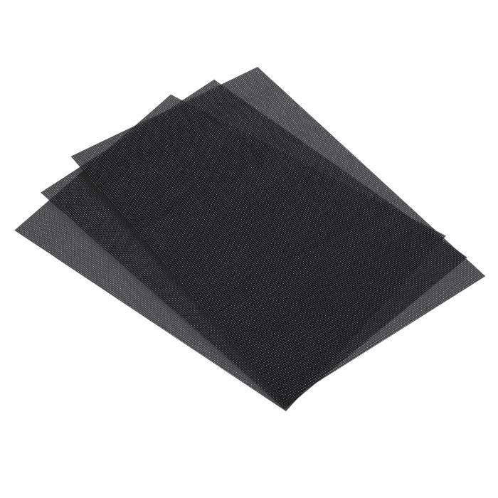 PATIKIL 11カウント クロスステッチクロス 45 x 30cm 3枚 刺繍 コットン 生地 DIY 針仕事用 ブラック