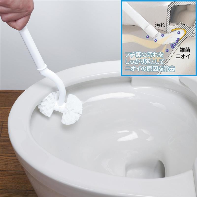 ベルメゾン 2in1スリムトイレブラシ［ケース付き］ ◇ サニタリー トイレ サニタリー用品 トイレタリー トイレ用品 トイレポット ブラシ 新生活 ◇